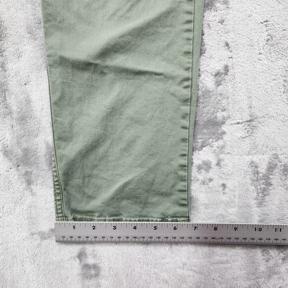 Gap Pants Womens 10 Green Girlfriend Khaki Straight Stretch Cotton Office Preppy - Picture 10 of 11